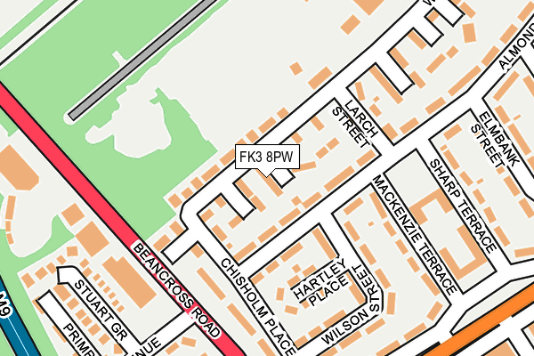 FK3 8PW map - OS OpenMap – Local (Ordnance Survey) FK3 8PW map - OS OpenMap – Local (Ordnance Survey)
