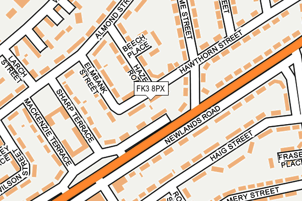 FK3 8PX map - OS OpenMap – Local (Ordnance Survey) FK3 8PX map - OS OpenMap – Local (Ordnance Survey)