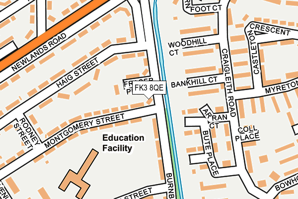 FK3 8QE map - OS OpenMap – Local (Ordnance Survey) FK3 8QE map - OS OpenMap – Local (Ordnance Survey)