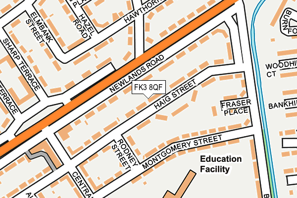 FK3 8QF map - OS OpenMap – Local (Ordnance Survey) FK3 8QF map - OS OpenMap – Local (Ordnance Survey)
