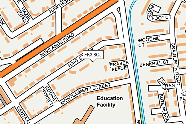 FK3 8QJ map - OS OpenMap – Local (Ordnance Survey) FK3 8QJ map - OS OpenMap – Local (Ordnance Survey)