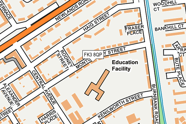 FK3 8QP map - OS OpenMap – Local (Ordnance Survey) FK3 8QP map - OS OpenMap – Local (Ordnance Survey)