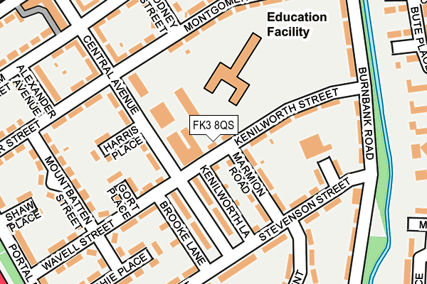 FK3 8QS map - OS OpenMap – Local (Ordnance Survey) FK3 8QS map - OS OpenMap – Local (Ordnance Survey)
