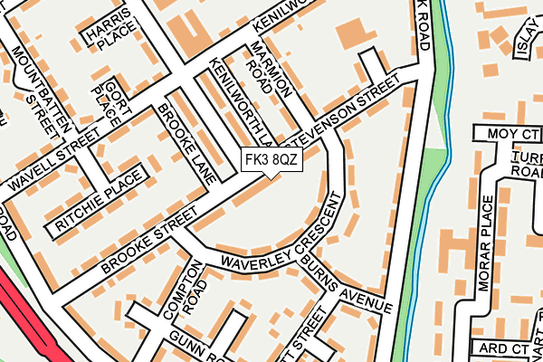 FK3 8QZ map - OS OpenMap – Local (Ordnance Survey) FK3 8QZ map - OS OpenMap – Local (Ordnance Survey)