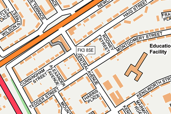 FK3 8SE map - OS OpenMap – Local (Ordnance Survey) FK3 8SE map - OS OpenMap – Local (Ordnance Survey)
