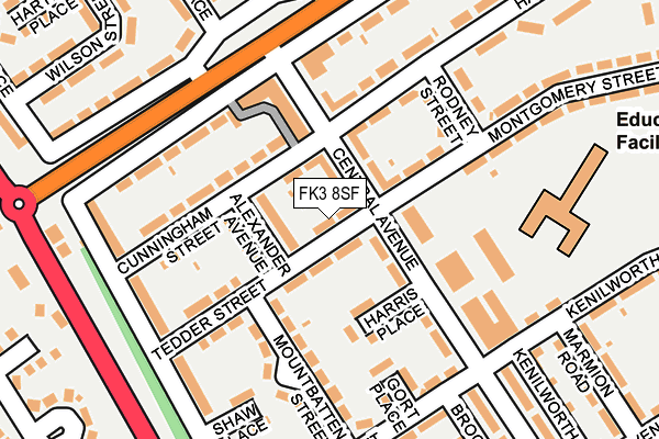FK3 8SF map - OS OpenMap – Local (Ordnance Survey) FK3 8SF map - OS OpenMap – Local (Ordnance Survey)