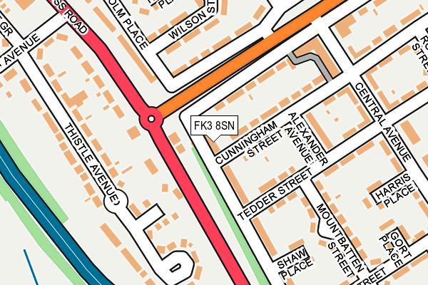 FK3 8SN map - OS OpenMap – Local (Ordnance Survey) FK3 8SN map - OS OpenMap – Local (Ordnance Survey)