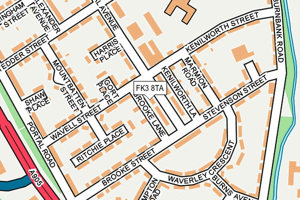 FK3 8TA map - OS OpenMap – Local (Ordnance Survey) FK3 8TA map - OS OpenMap – Local (Ordnance Survey)