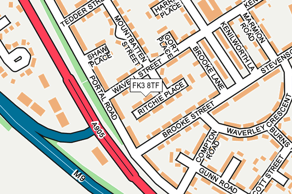 FK3 8TF map - OS OpenMap – Local (Ordnance Survey) FK3 8TF map - OS OpenMap – Local (Ordnance Survey)