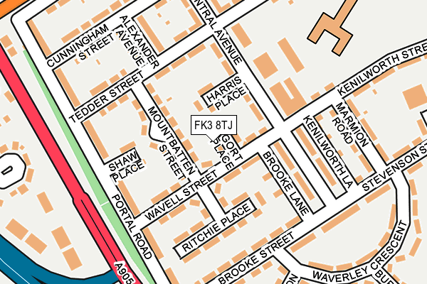 FK3 8TJ map - OS OpenMap – Local (Ordnance Survey) FK3 8TJ map - OS OpenMap – Local (Ordnance Survey)