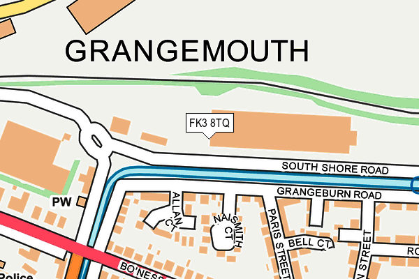 FK3 8TQ map - OS OpenMap – Local (Ordnance Survey) FK3 8TQ map - OS OpenMap – Local (Ordnance Survey)