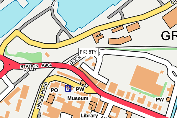 FK3 8TY map - OS OpenMap – Local (Ordnance Survey) FK3 8TY map - OS OpenMap – Local (Ordnance Survey)