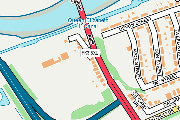 FK3 8XL map - OS OpenMap – Local (Ordnance Survey)