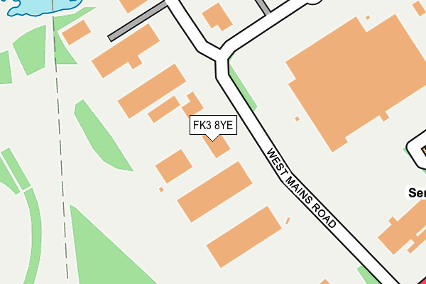 FK3 8YE map - OS OpenMap – Local (Ordnance Survey)