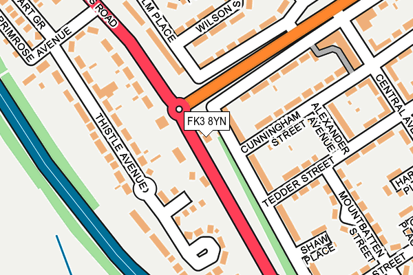 FK3 8YN map - OS OpenMap – Local (Ordnance Survey) FK3 8YN map - OS OpenMap – Local (Ordnance Survey)