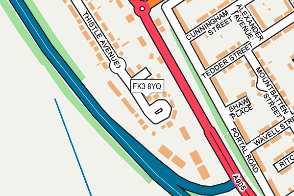 FK3 8YQ map - OS OpenMap – Local (Ordnance Survey) FK3 8YQ map - OS OpenMap – Local (Ordnance Survey)