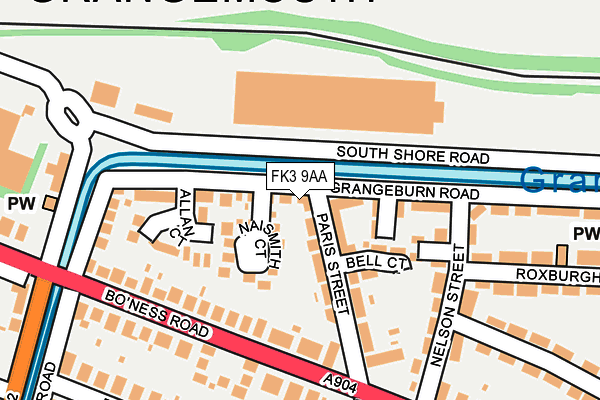FK3 9AA map - OS OpenMap – Local (Ordnance Survey) FK3 9AA map - OS OpenMap – Local (Ordnance Survey)