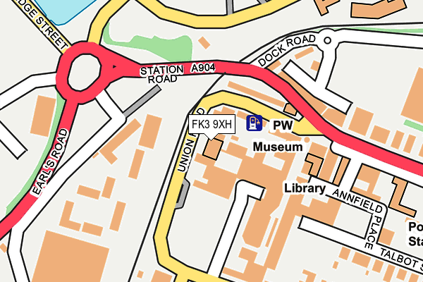FK3 9XH map - OS OpenMap – Local (Ordnance Survey)
