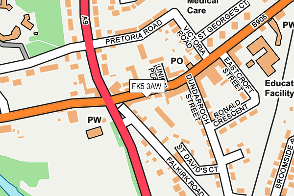 FK5 3AW map - OS OpenMap – Local (Ordnance Survey)
