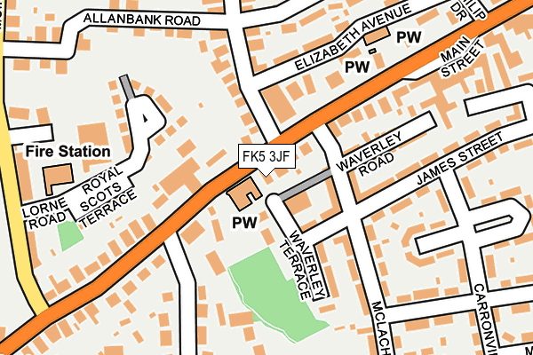 FK5 3JF map - OS OpenMap – Local (Ordnance Survey)