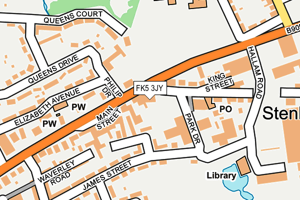 FK5 3JY map - OS OpenMap – Local (Ordnance Survey) FK5 3JY map - OS OpenMap – Local (Ordnance Survey)