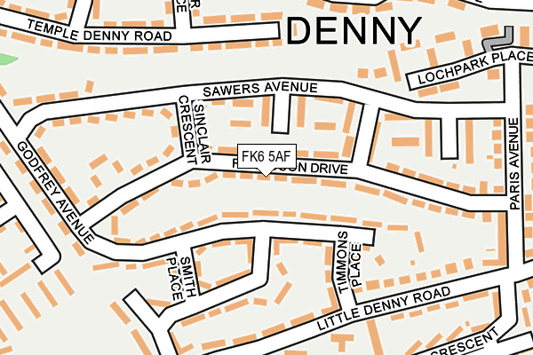 FK6 5AF map - OS OpenMap – Local (Ordnance Survey) FK6 5AF map - OS OpenMap – Local (Ordnance Survey)