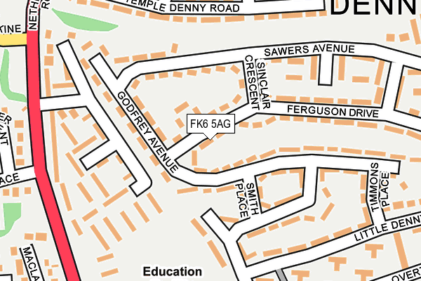 FK6 5AG map - OS OpenMap – Local (Ordnance Survey) FK6 5AG map - OS OpenMap – Local (Ordnance Survey)