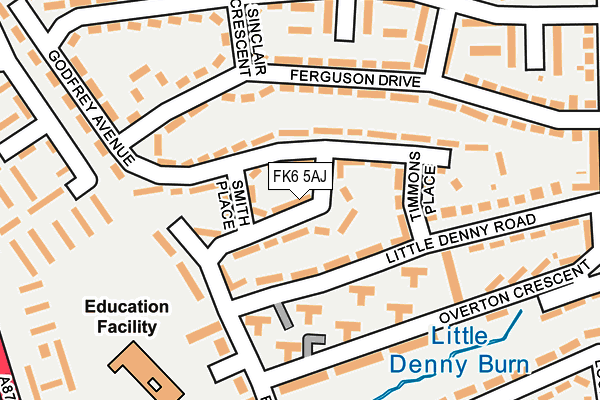 FK6 5AJ map - OS OpenMap – Local (Ordnance Survey) FK6 5AJ map - OS OpenMap – Local (Ordnance Survey)