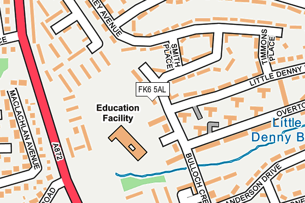 FK6 5AL map - OS OpenMap – Local (Ordnance Survey) FK6 5AL map - OS OpenMap – Local (Ordnance Survey)