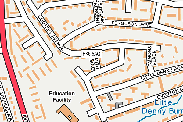 FK6 5AQ map - OS OpenMap – Local (Ordnance Survey) FK6 5AQ map - OS OpenMap – Local (Ordnance Survey)
