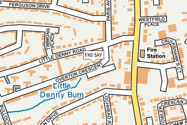 FK6 5AY map - OS OpenMap – Local (Ordnance Survey) FK6 5AY map - OS OpenMap – Local (Ordnance Survey)