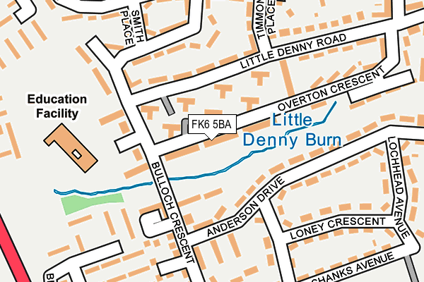 FK6 5BA map - OS OpenMap – Local (Ordnance Survey) FK6 5BA map - OS OpenMap – Local (Ordnance Survey)