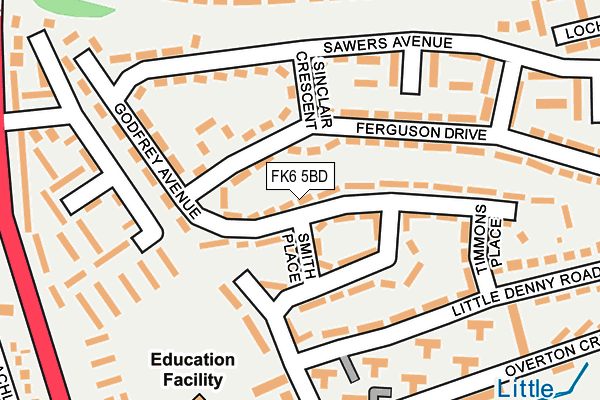 FK6 5BD map - OS OpenMap – Local (Ordnance Survey) FK6 5BD map - OS OpenMap – Local (Ordnance Survey)