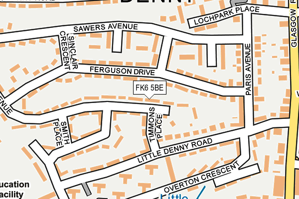 FK6 5BE map - OS OpenMap – Local (Ordnance Survey) FK6 5BE map - OS OpenMap – Local (Ordnance Survey)