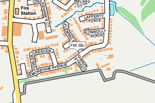 FK6 5BJ map - OS OpenMap – Local (Ordnance Survey) FK6 5BJ map - OS OpenMap – Local (Ordnance Survey)