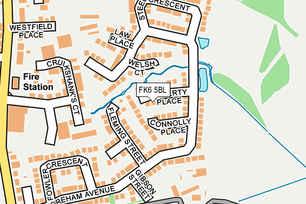 FK6 5BL map - OS OpenMap – Local (Ordnance Survey) FK6 5BL map - OS OpenMap – Local (Ordnance Survey)