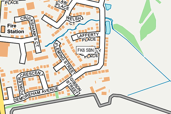 FK6 5BN map - OS OpenMap – Local (Ordnance Survey) FK6 5BN map - OS OpenMap – Local (Ordnance Survey)