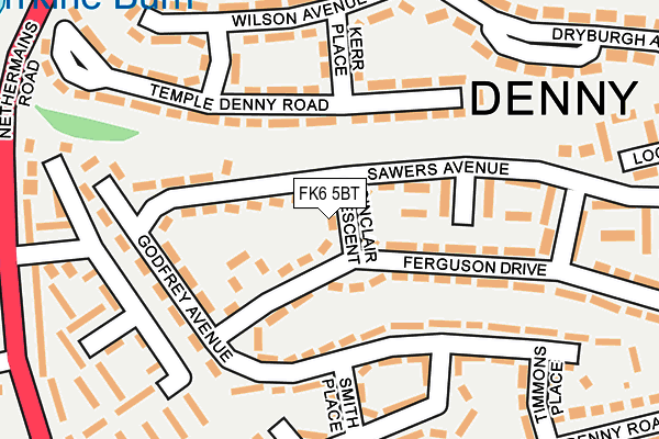 FK6 5BT map - OS OpenMap – Local (Ordnance Survey) FK6 5BT map - OS OpenMap – Local (Ordnance Survey)