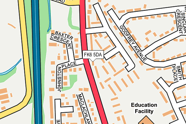 FK6 5DA map - OS OpenMap – Local (Ordnance Survey) FK6 5DA map - OS OpenMap – Local (Ordnance Survey)