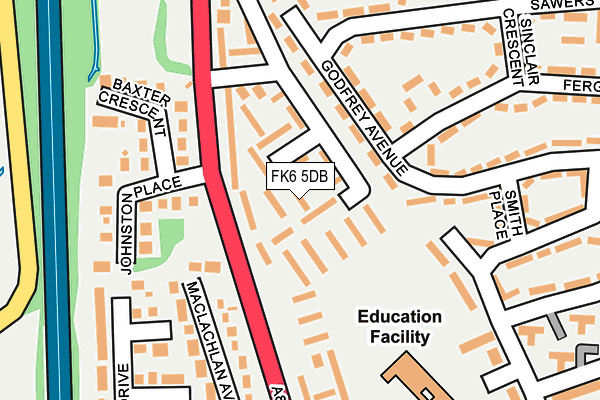 FK6 5DB map - OS OpenMap – Local (Ordnance Survey) FK6 5DB map - OS OpenMap – Local (Ordnance Survey)