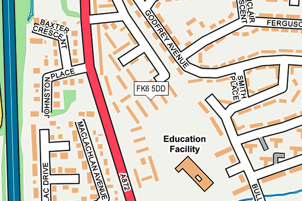 FK6 5DD map - OS OpenMap – Local (Ordnance Survey) FK6 5DD map - OS OpenMap – Local (Ordnance Survey)