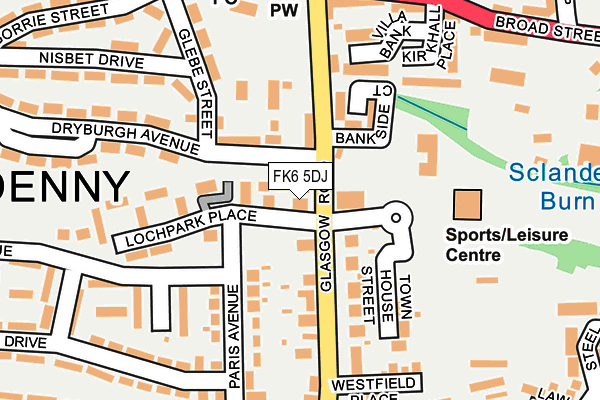FK6 5DJ map - OS OpenMap – Local (Ordnance Survey) FK6 5DJ map - OS OpenMap – Local (Ordnance Survey)