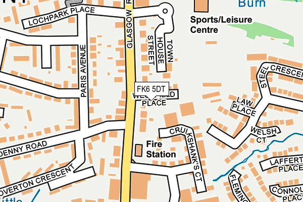 FK6 5DT map - OS OpenMap – Local (Ordnance Survey) FK6 5DT map - OS OpenMap – Local (Ordnance Survey)