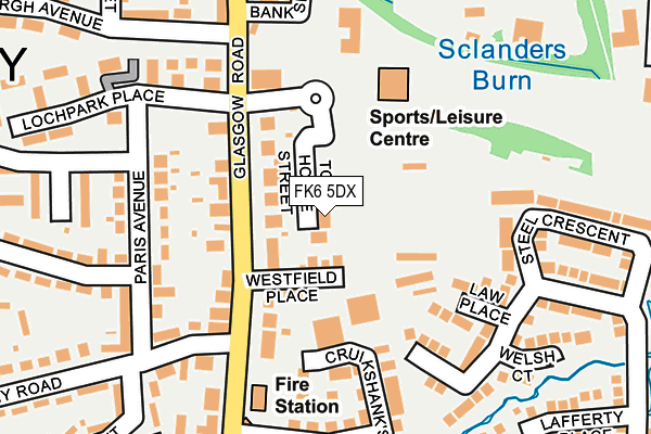 FK6 5DX map - OS OpenMap – Local (Ordnance Survey) FK6 5DX map - OS OpenMap – Local (Ordnance Survey)