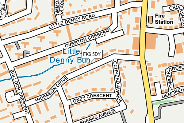 FK6 5DY map - OS OpenMap – Local (Ordnance Survey) FK6 5DY map - OS OpenMap – Local (Ordnance Survey)