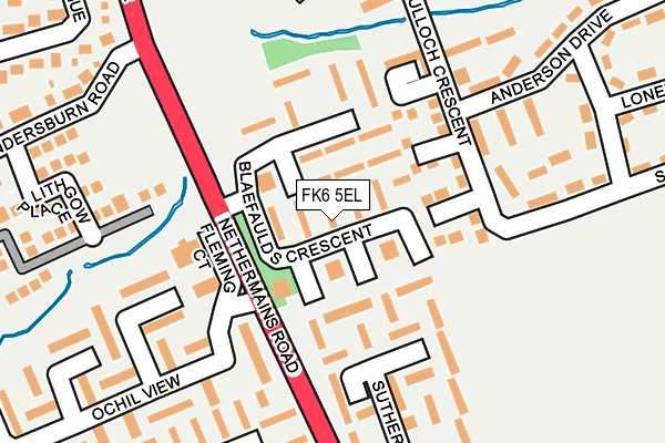 FK6 5EL map - OS OpenMap – Local (Ordnance Survey) FK6 5EL map - OS OpenMap – Local (Ordnance Survey)