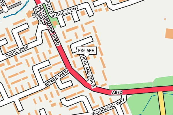 FK6 5ER map - OS OpenMap – Local (Ordnance Survey) FK6 5ER map - OS OpenMap – Local (Ordnance Survey)