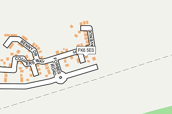 FK6 5ES map - OS OpenMap – Local (Ordnance Survey) FK6 5ES map - OS OpenMap – Local (Ordnance Survey)