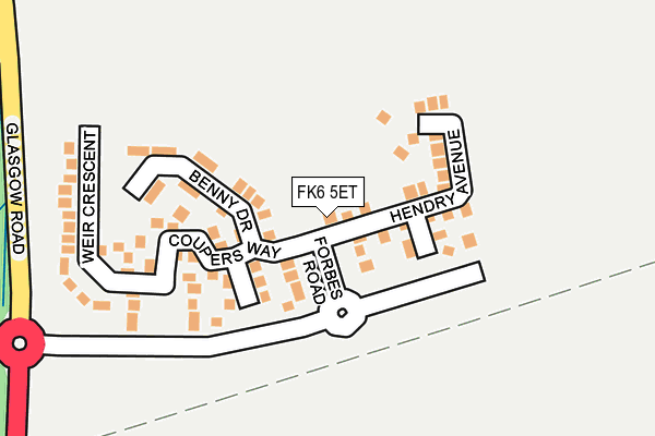 FK6 5ET map - OS OpenMap – Local (Ordnance Survey) FK6 5ET map - OS OpenMap – Local (Ordnance Survey)
