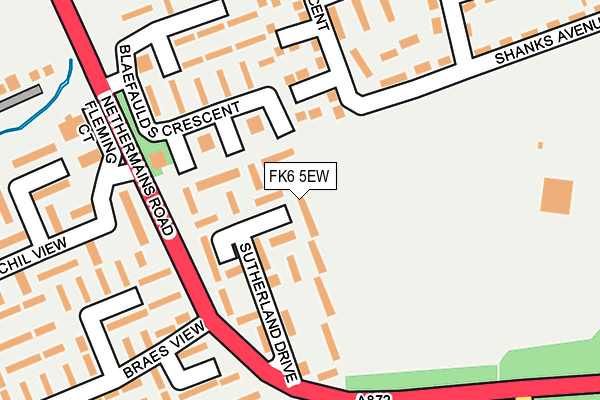 FK6 5EW map - OS OpenMap – Local (Ordnance Survey) FK6 5EW map - OS OpenMap – Local (Ordnance Survey)